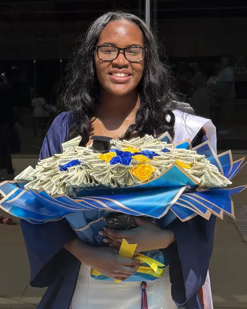 Ceniya HS Grad 2026 Ceniya smiling after class of 2026 Graduation.