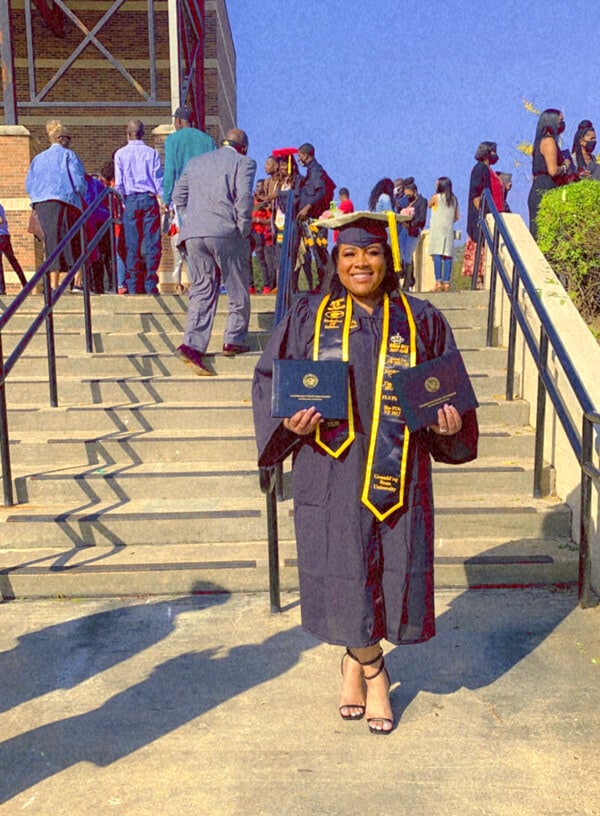 Jericha Richards Jericha Richards graduating with two degrees