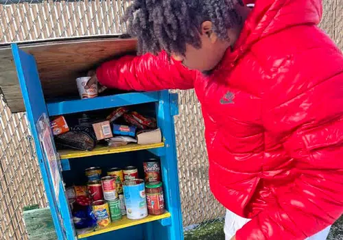 Micro pantry Youth filling micro pantry